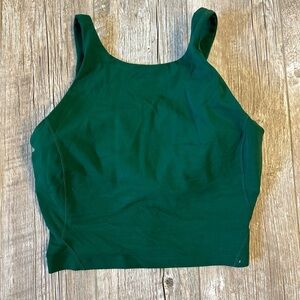 Lululemon high neck align tank forest green Sz 6